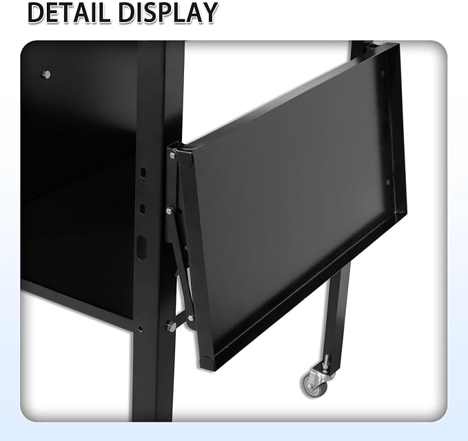 Portable Welding Table with Foldable Side Panels, Mobile Workbench Cart with - Image 8