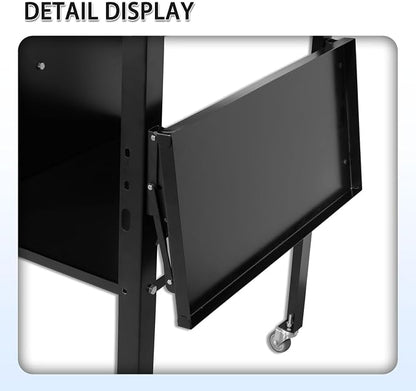 Portable Welding Table with Foldable Side Panels, Mobile Workbench Cart with - Image 8