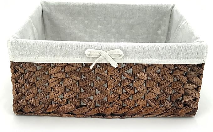 Rectangular Woven Seagrass Storage Bins by KINGWILLOW