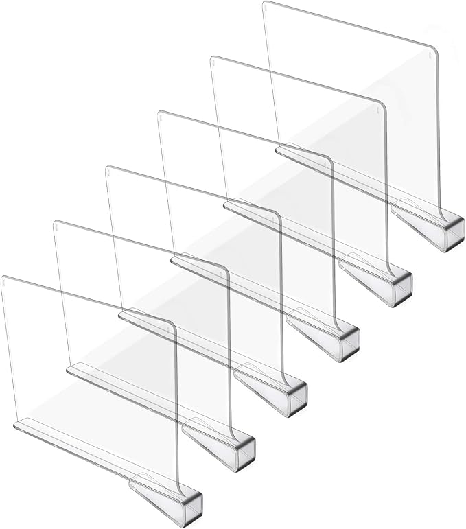 Acrylic Shelf Dividers for Closet Organization, Closet Shelf Organizer Closet by Hmdivor