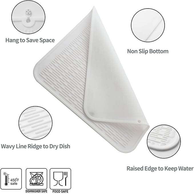 Silicone Dish Drying Mat for Multiple Usage, Easy clean, Eco-friendly, - Image 3
