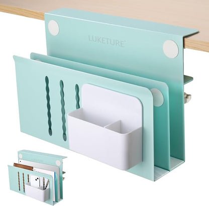 LUKETURE Desk Side Storage, 2 Tie Laptop Holder No Drill Clamp On Organizer | by LUKETURE