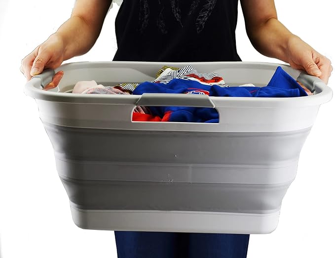 SAMMART 30L Collapsible Plastic Laundry Basket - Image 6