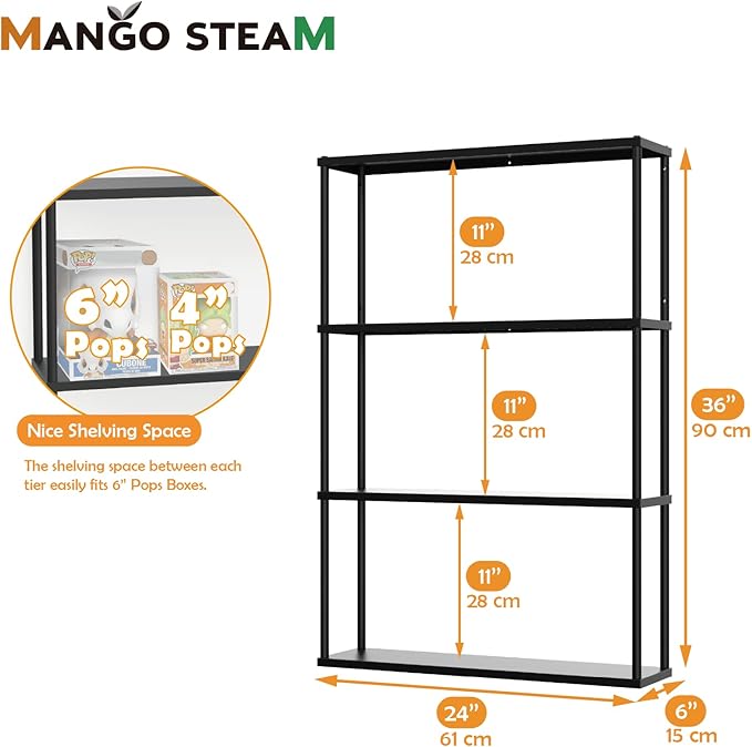 Mango Steam Wall-Mounted Steel Shelving Unit - Image 3