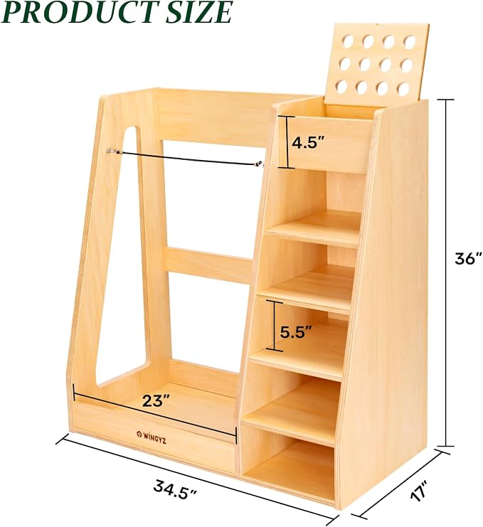 wingyz Wooden Golf Storage Organizer - Image 11