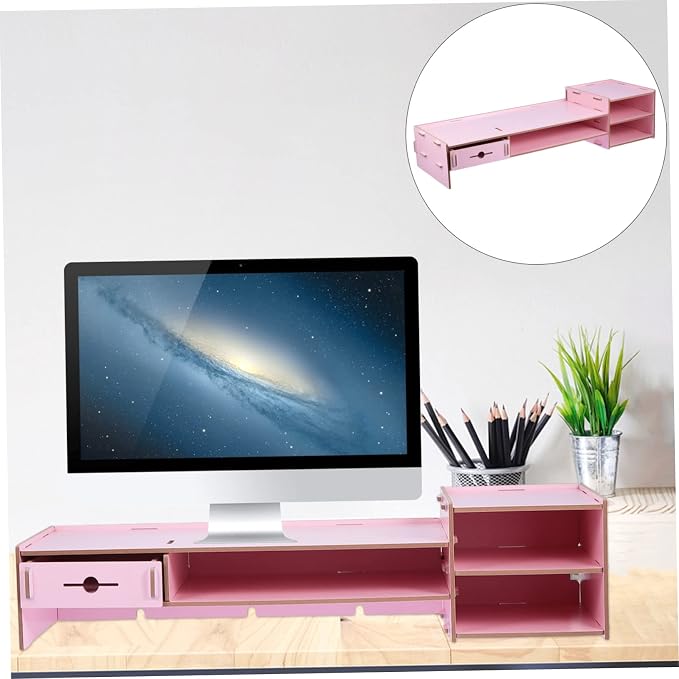 Angoily Creative Pink Monitor Riser Stand - Image 7