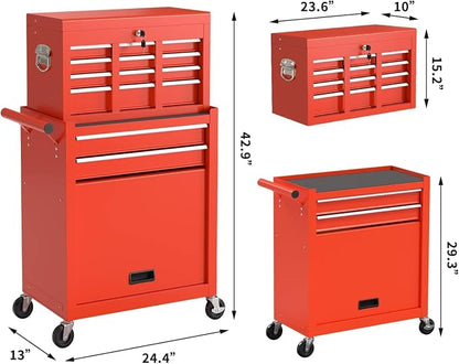 8-Drawer High Capacity Rolling Tool Box - Image 3