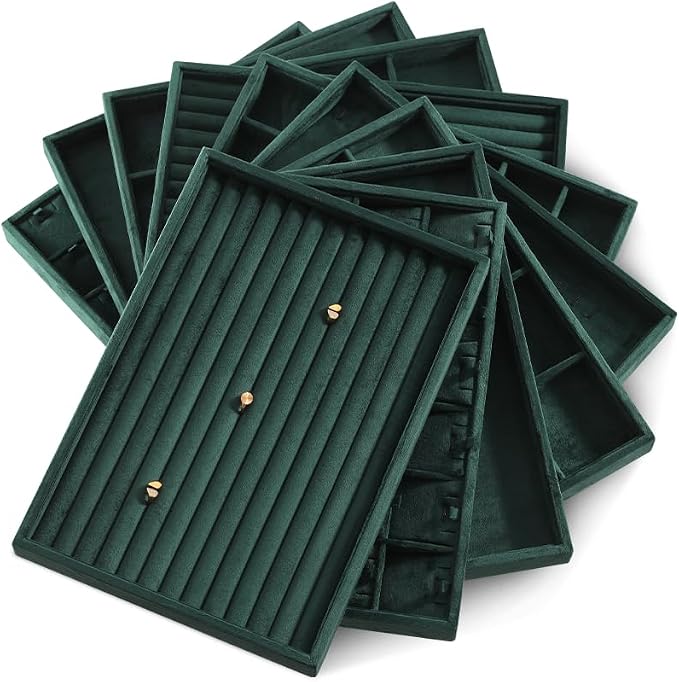 Velvet Jewelry Display Tray For Bracelet Pendant Necklace, Drawer Insert - Image 8