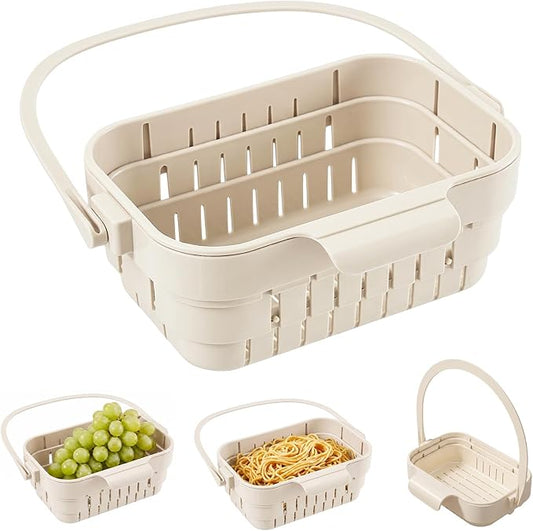Foldable Hanging Sink Drain Basket, Space Saving Colander by Eosraffa
