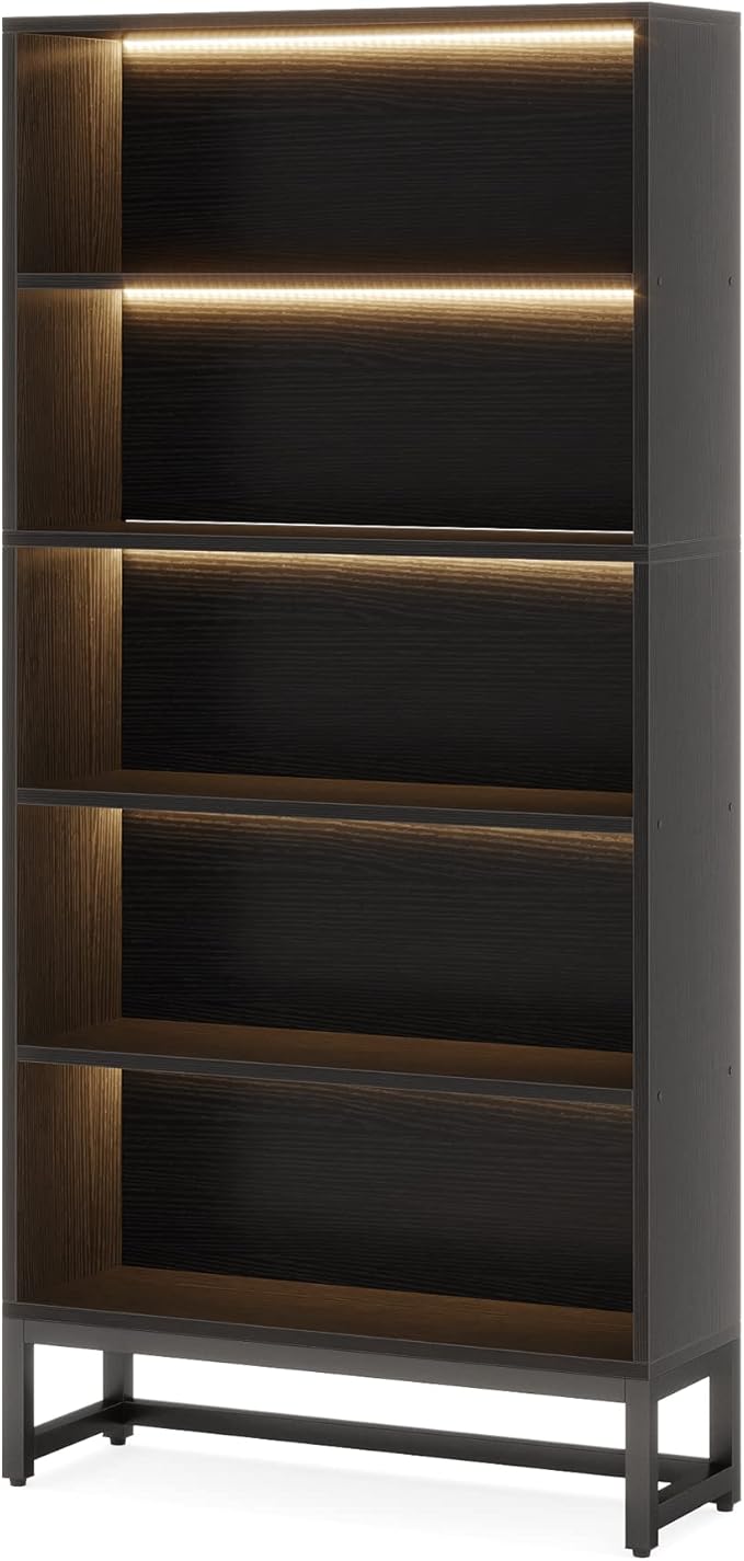 Tribesigns Tall Bookcase Black Bookshelf, 70.8” Large Bookcases Organizer - Image 4