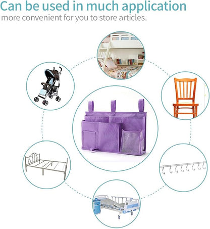 Bseash Bunk Bed Organizer, Bedside Caddy Hanging Bed Organizer Storage Bag 8 - Image 5