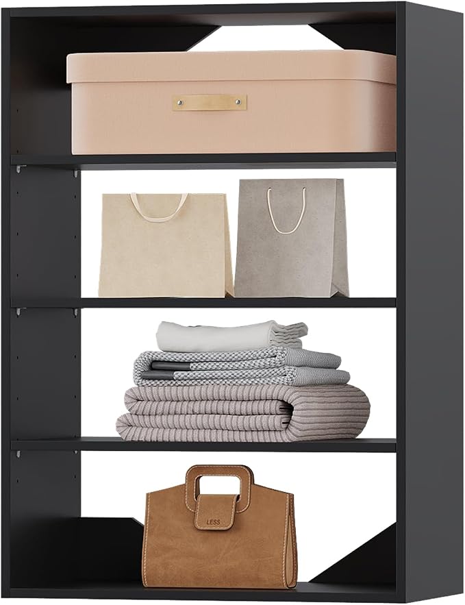 Short Tower Closet Mounted Storage Unit, Modular Closet System, Wood Closet by Unknown