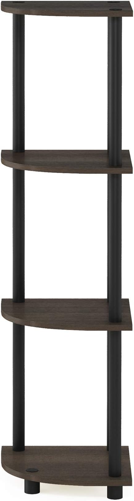 Furinno TURN-N-TUBE Corner Shelf, 4-Tier Corner Bookshelf, Display Storage - Image 8