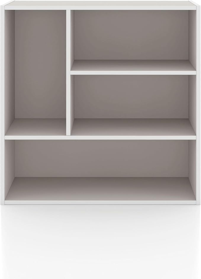 Homes: Inside + Out Apexa 4-Vertical Storage Organizer Shelves, Stackable Wood - Image 10
