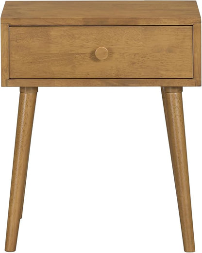 NTC Lux Solid Wood Nightstand, Mid Century Modern Side Table Bedroom, Bedside by NTC