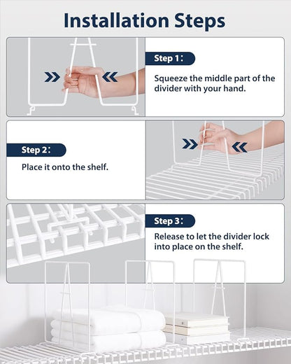 Supforce 8 Pack Wire Shelf Dividers - Image 5