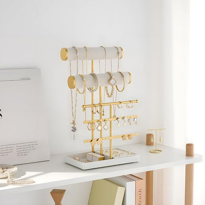 Lolalet Bracelet Display Stand Necklaces Holder, 5 Tiers Jewelry Organizer and - Image 6