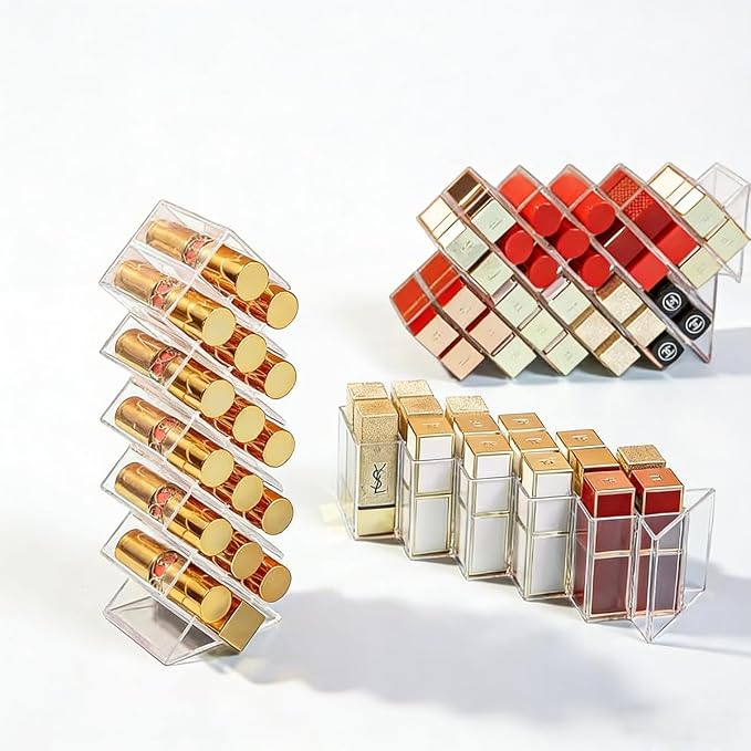 WECHENG Clear Plastic Acrylic Lipstick Organizer - Image 4