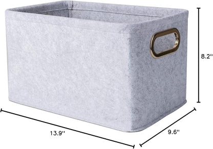 Collapsible Storage Bins Foldable Felt Fabric Storage Basket Organizer Boxes - Image 8