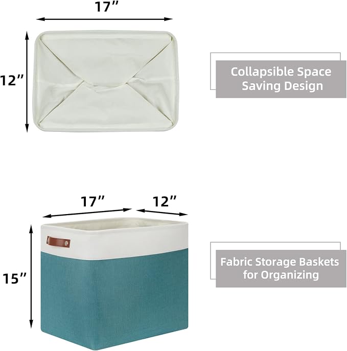 HNZIGE Large Canvas Organizer Baskets - Image 5