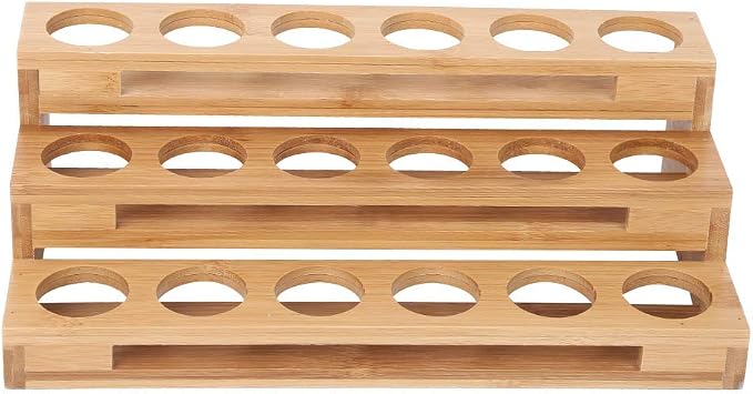 3 Tier Essential Oil Holder Stand, 1.4in Hole Diameter Wood Cosmetic Storage - Image 8