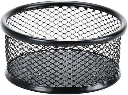 1Pc Black Metal Paper Clip Holder Mesh Paperclip Bowl Binder Clip Dispenser by Unknown
