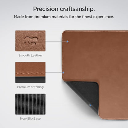 Spigen Desk Pad 35.4" x 15.7" Non-Slip Base Waterproof PU Leather Desk Mat Desk - Image 5