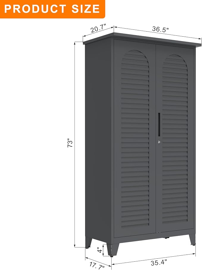 Tall Metal Tool Storage Cabinet - Image 2