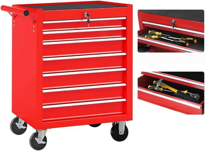 Rolling Tool Chest with 7-Drawer Tool Box with Wheels, Repair Shop by Flieghund