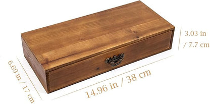 Wooden Drawers Organizer Solid Desktop Drawer Storage Box Organizer | Office - Image 3