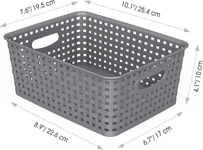WYT Weave Storage Organizer Baskets, 10.1" x 7.55" x 4.1" - Image 2