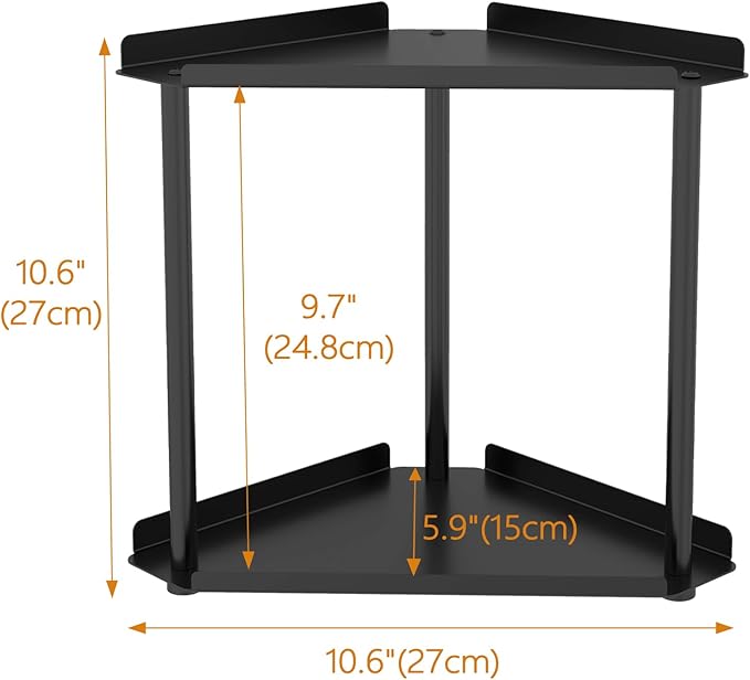 2 Tier Bathroom Counter Organizer, Vanity Organizer Corner Shelf, Makeup - Image 3