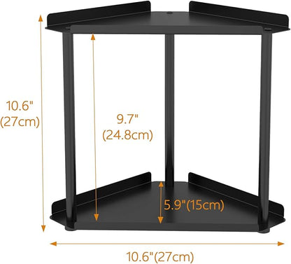 2 Tier Bathroom Counter Organizer, Vanity Organizer Corner Shelf, Makeup - Image 3