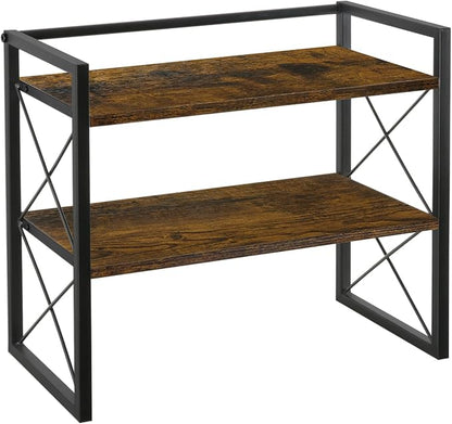 YINMIT Desktop Shelf Organizer, 2 Tier Office Shelves, Wood Desk Organizer - Image 9
