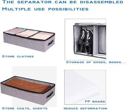 AARAINBOW 2 Packs Foldable Under Bed Shoes Organizer - Image 5
