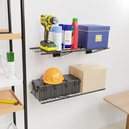 Wall Shelf 24'' x 11'' Garage Wall Mounted Storage Shelves, Heavy Duty Metal - Image 2