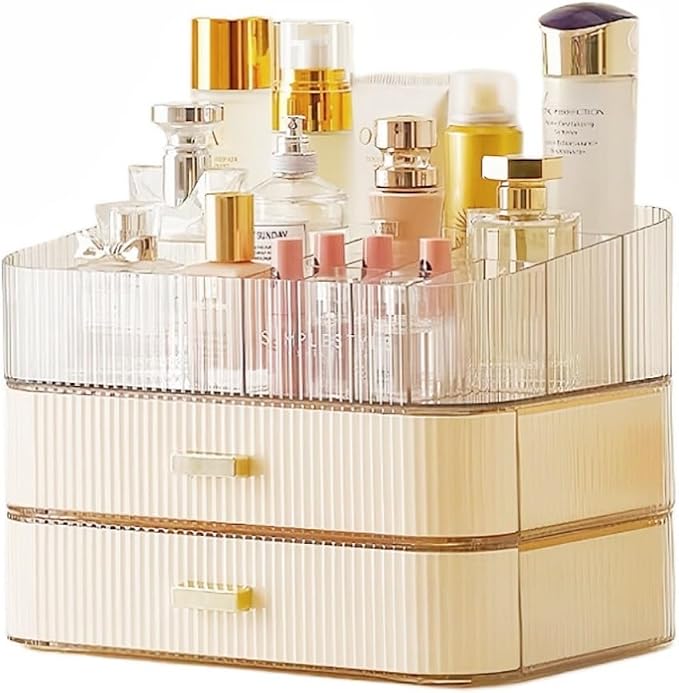 Makeup Organizer with Drawers Stackable Skincare Cosmetic Makeup organization by PLINJOY