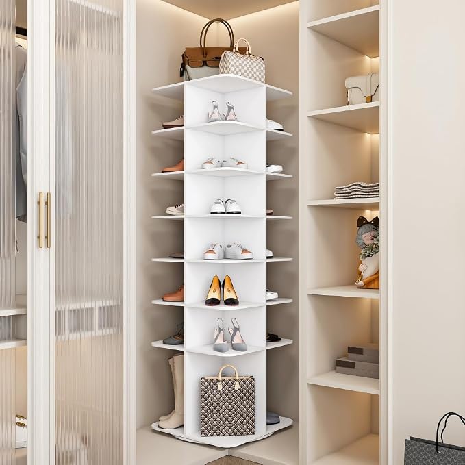 Shoe Organizer 7-Tier Spinning Shoe Rack - Image 6