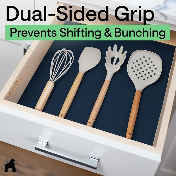 GORILLA GRIP DripGuard Shelf Liner, Non-Adhesive Drawer and Kitchen Cabinet - Image 4