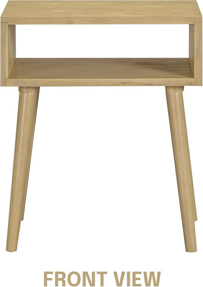 NTC Zoe Solid Wood Nightstand, Mid Century Modern Side Table Bedroom, Bedside - Image 4