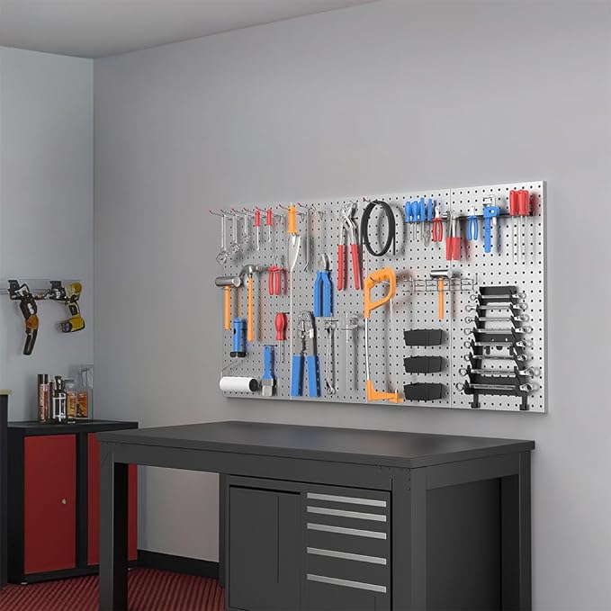 Ultrawall 4 Pcs Metal Pegboard Wall Panels, Peg Boards - Image 5