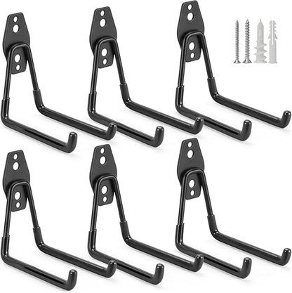 6 Pack Garage Hooks Heavy Duty Storage Organizer Wall Mount Power and Garden by LUPYJI