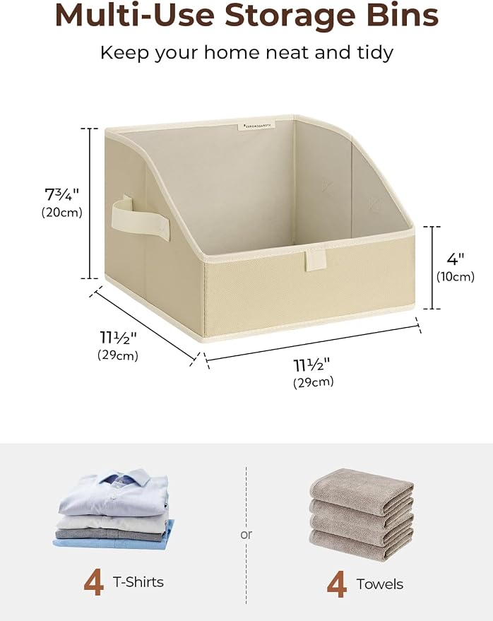 StorageWorks Closet Storage Bins, Trapezoid Organizer Box - Image 2
