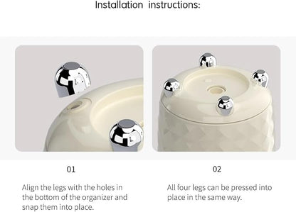 360° Rotating Makeup Organizer, Spinning Cosmetic Storage Tower - Image 5