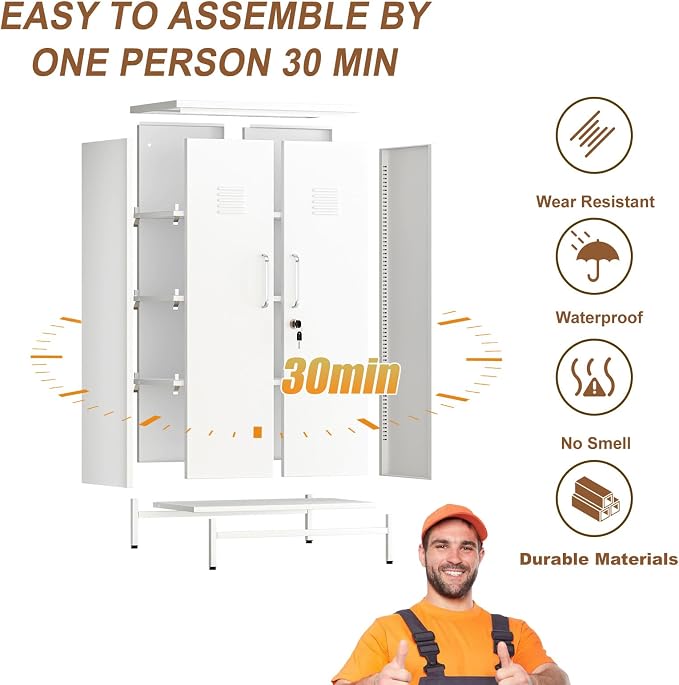 pozdeg 47.24" Metal Storage Locker - Image 5