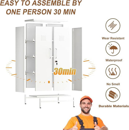 pozdeg 47.24" Metal Storage Locker - Image 5