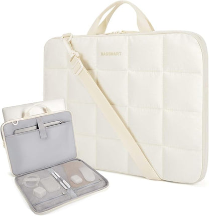 BAGSMART Laptop Case with Handle, Puffy Laptop Sleeve Bag by BAGSMART