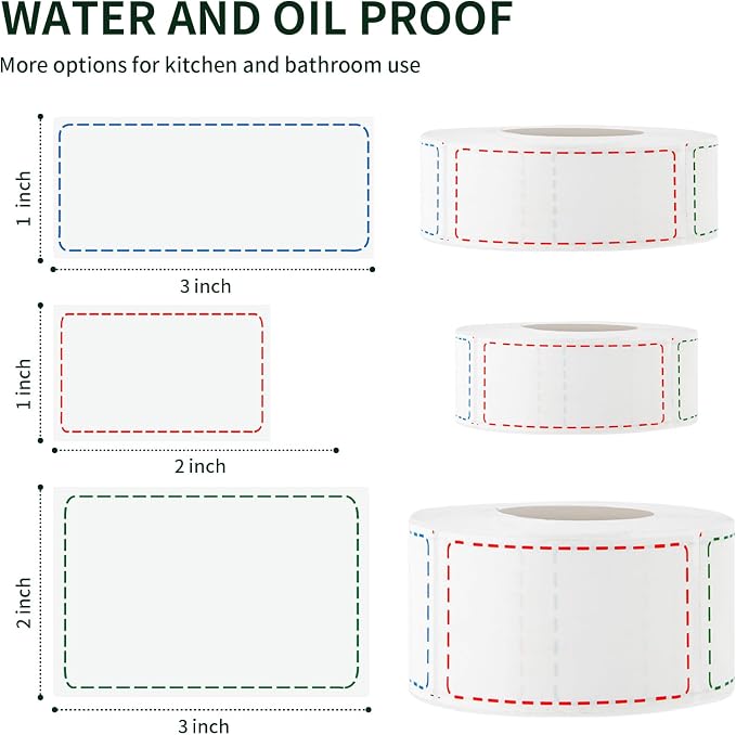 500 Removable Freezer Labels, 2 x 3 in, Waterproof Oil-Resistant Stickers | 500 - Image 3