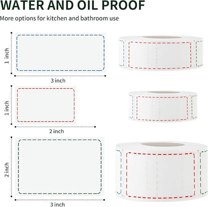 500 Removable Freezer Labels, 2 x 3 in, Waterproof Oil-Resistant Stickers | 500 - Image 3