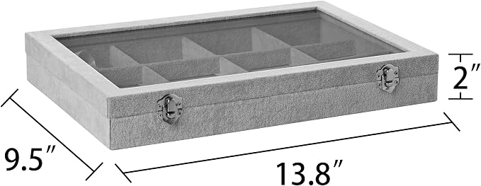 Frebeauty Velvet Jewelry Tray, 12 Grid Jewelry Organizer - Image 3